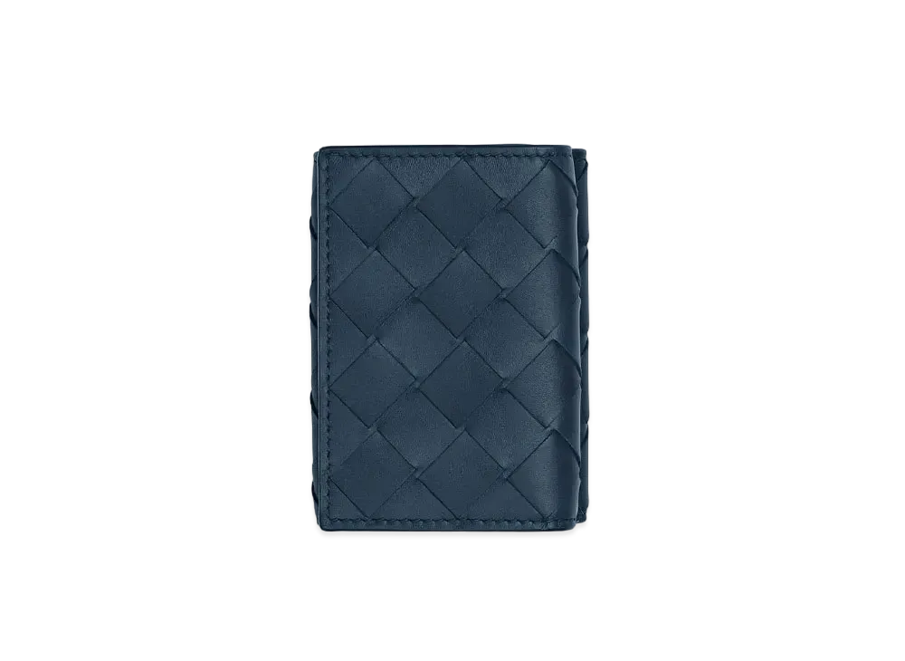 Bottega Veneta Tiny Tri-Fold Wallet "Deep Blue"
