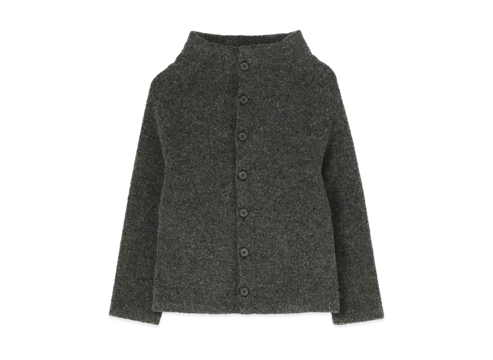 Yohji Yamamoto Y's WOOL POLYESTER PILE SHORT CARDIGAN "Gray"