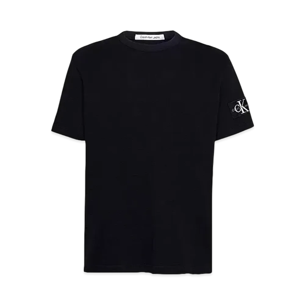 Calvin Klein Jeans Monogram Logo Badge Waffle Short Sleeve T-Shirt "CK Black"