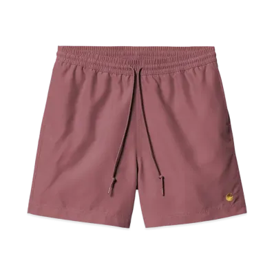 Carhartt WIP Chase Swim Trunks "Dusty Fuchsia/Gold"