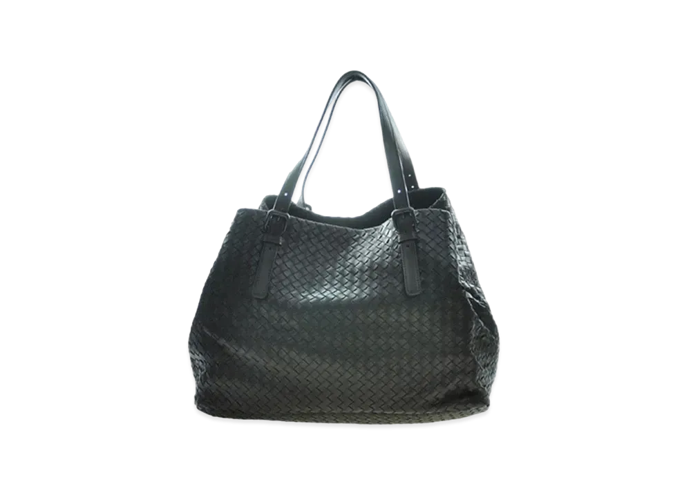 Bottega Veneta Lambskin Hand Bag "Dark Brown"