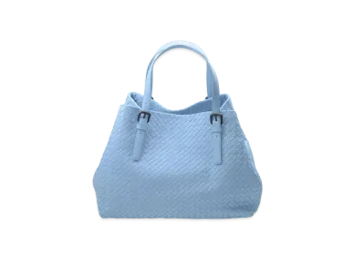 Bottega Veneta Lambskin Hand Bag "Light Blue"