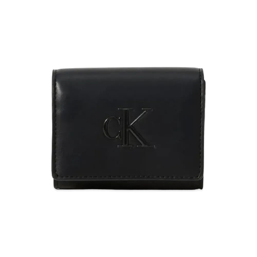 Calvin Klein Embossed Monogram Bifold Wallet "Black"