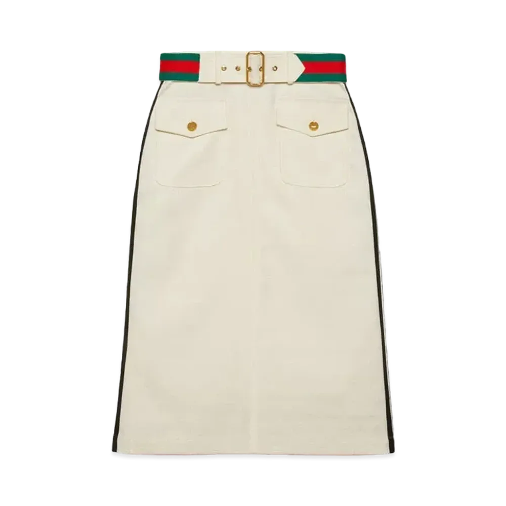 adidas x GUCCI Jacquard Skirt "White"