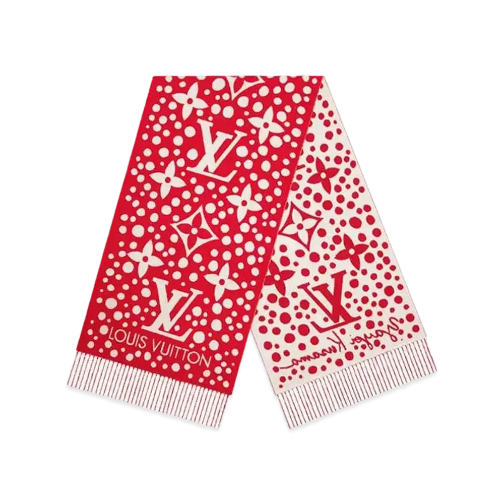 Louis Vuitton x Yayoi Kusama Infinity Dots Scarf "Rouge/Blanc"