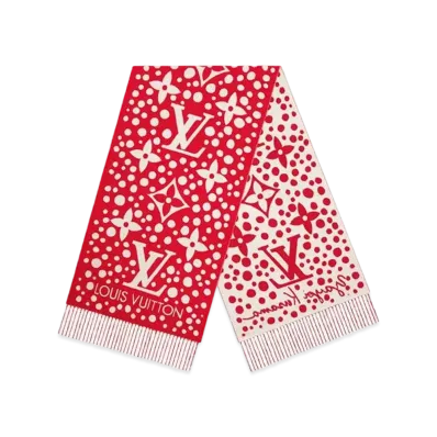 Louis Vuitton x Yayoi Kusama Infinity Dots Scarf "Rouge/Blanc"