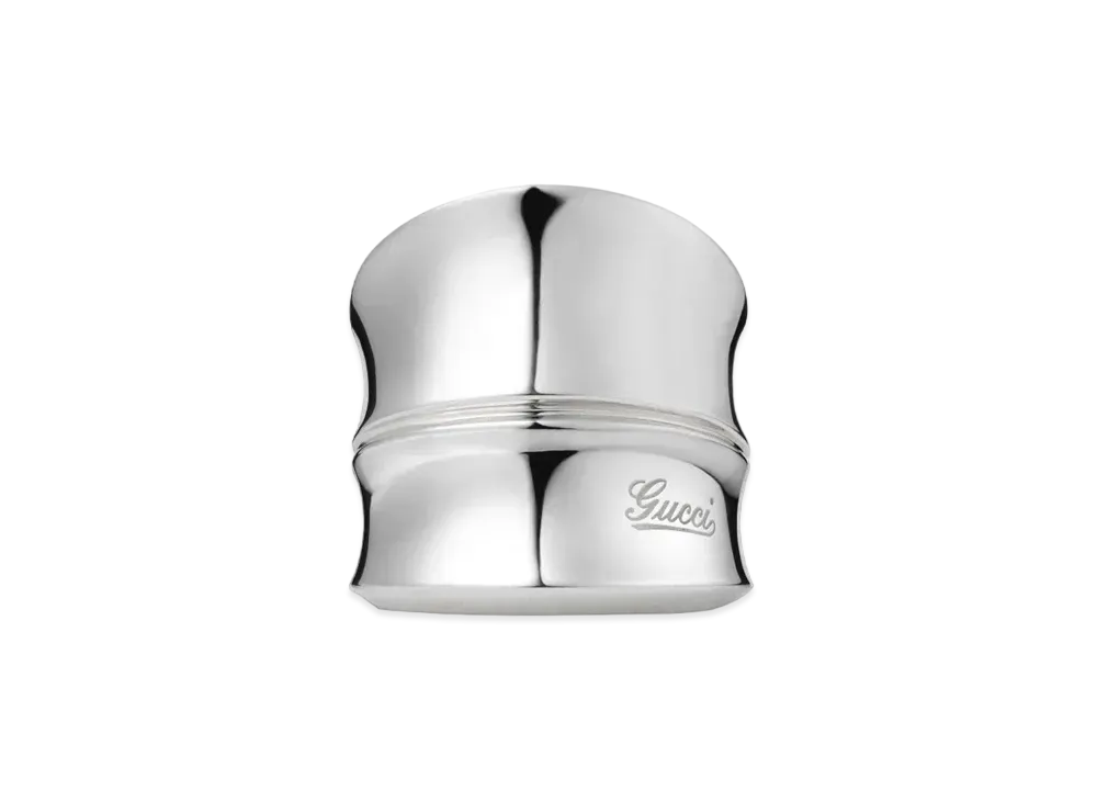 GUCCI Silver Bamboo Ring "Silver"