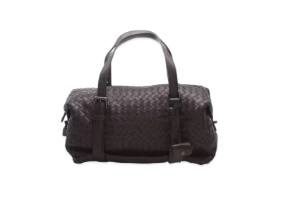 Bottega Veneta Lambskin Hand Bag "Dark Brown"