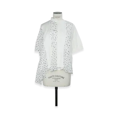 sacai Women's Polka Dot Pullover "White"