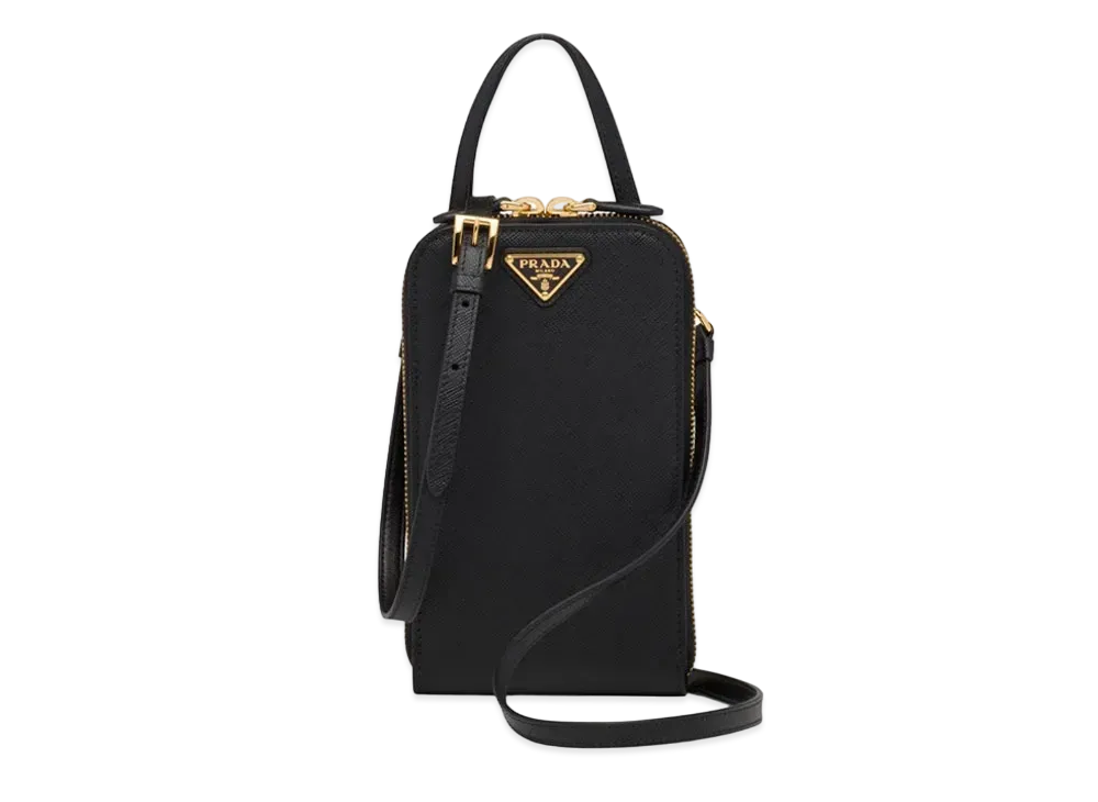 PRADA Saffiano Leather Mini Bag "Black"