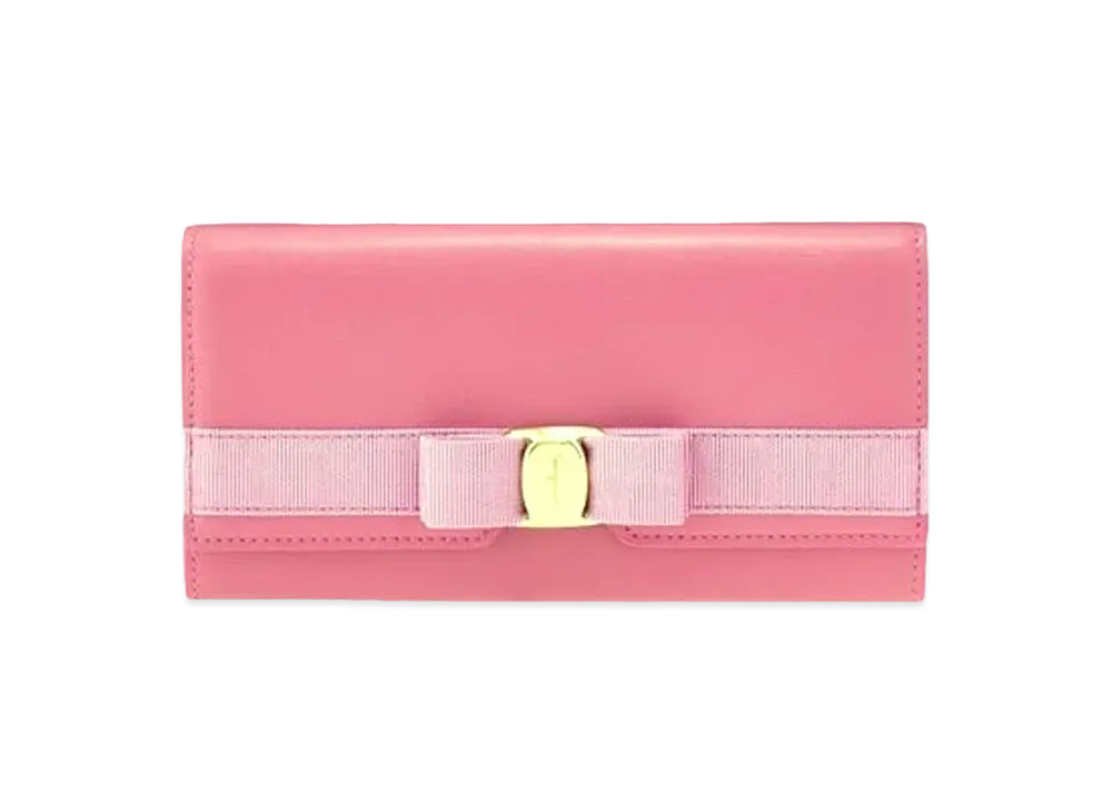 Salvatore Ferragamo Vara Bow Continental Wallet "Pink"
