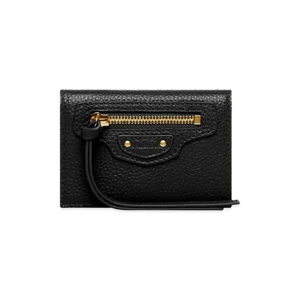 BALENCIAGA Women's Neo Classic Mini Wallet "Black"