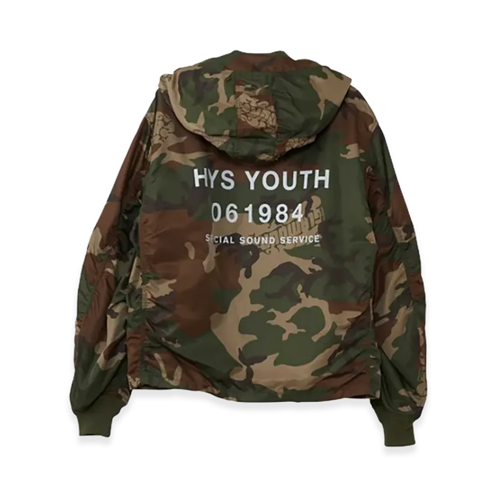 HYSTERIC GLAMOUR Youth A-1 Float Jacket "Camo"