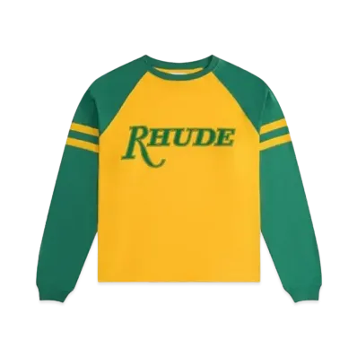 RHUDE Sao Paulo Long Sleeve Tee "Yellow Green"