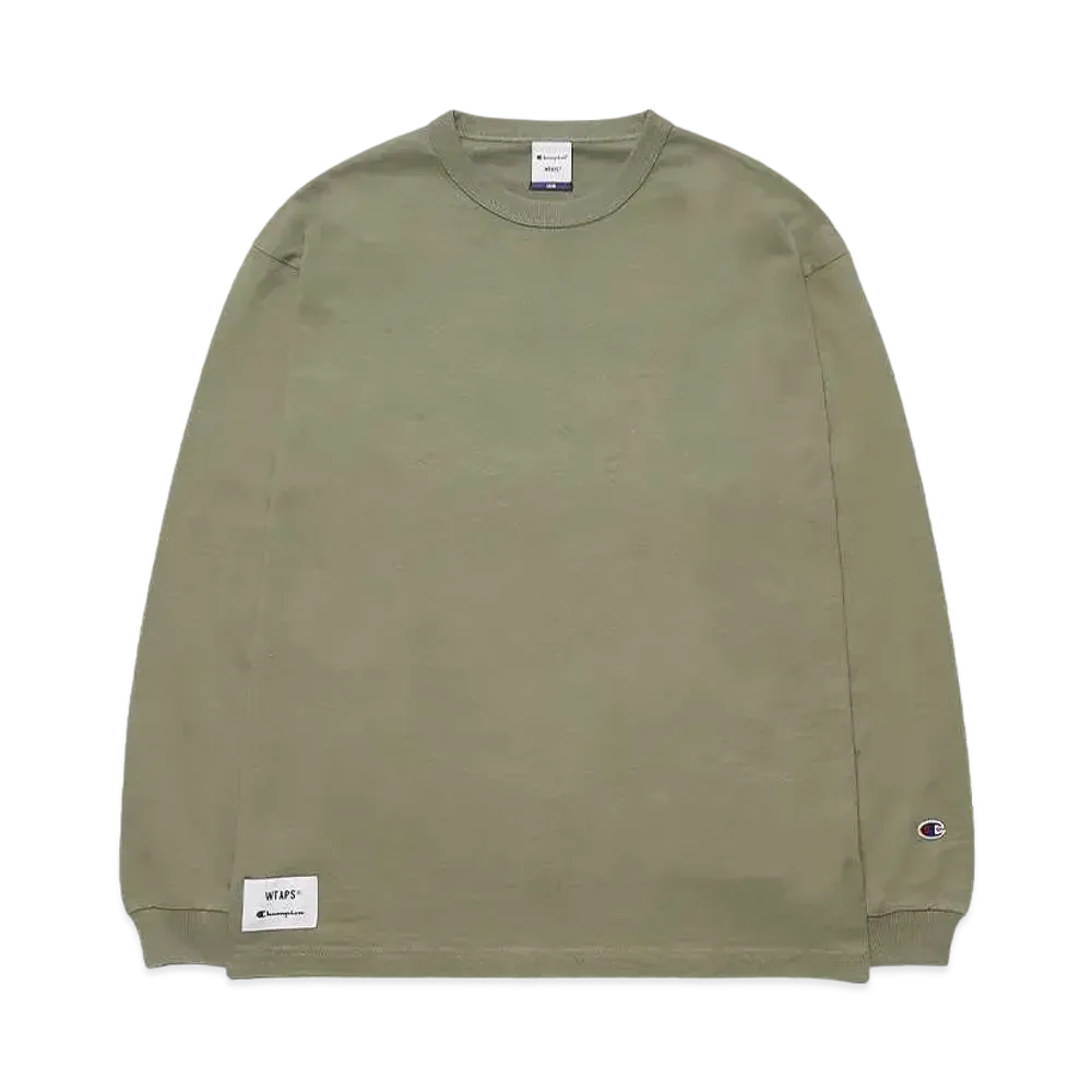 WTAPS Academy / LS / Cotton. Champion "Olive Drab" (672)