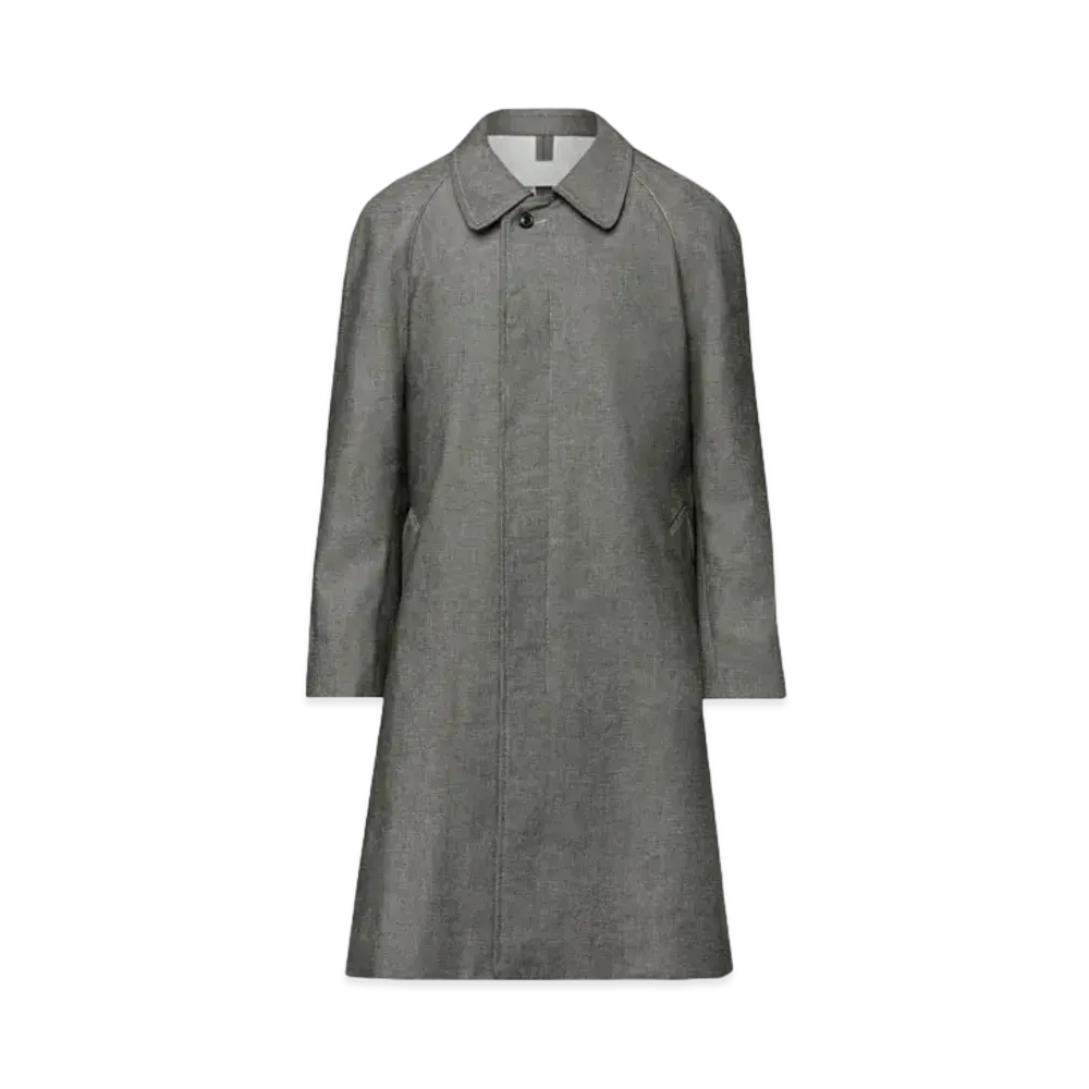 Maison Margiela Men's Beetle Back Canvas Trench "Caviar"