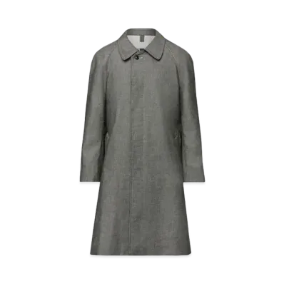 Maison Margiela Men's Beetle Back Canvas Trench "Caviar"