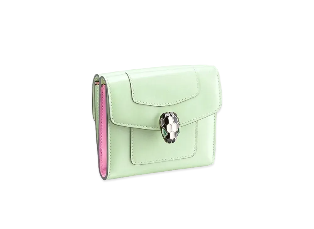 BVLGARI Serpenti Forever Trifold Wallet "Green"