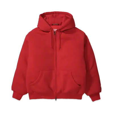 Supreme x The North Face Down Filled Zip Up Hooded Sweatshirt "Red"