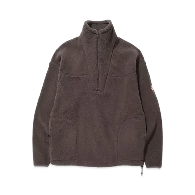 Cav Empt (C.E) HEAVY FLEECE HALF ZIP "Brown"
