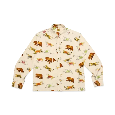 HUMAN MADE x KAWS Made Animal Patterned Shirt "White"