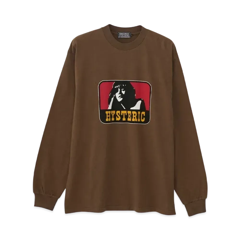HYSTERIC GLAMOUR Untamed Girl T-Shirt "Brown"