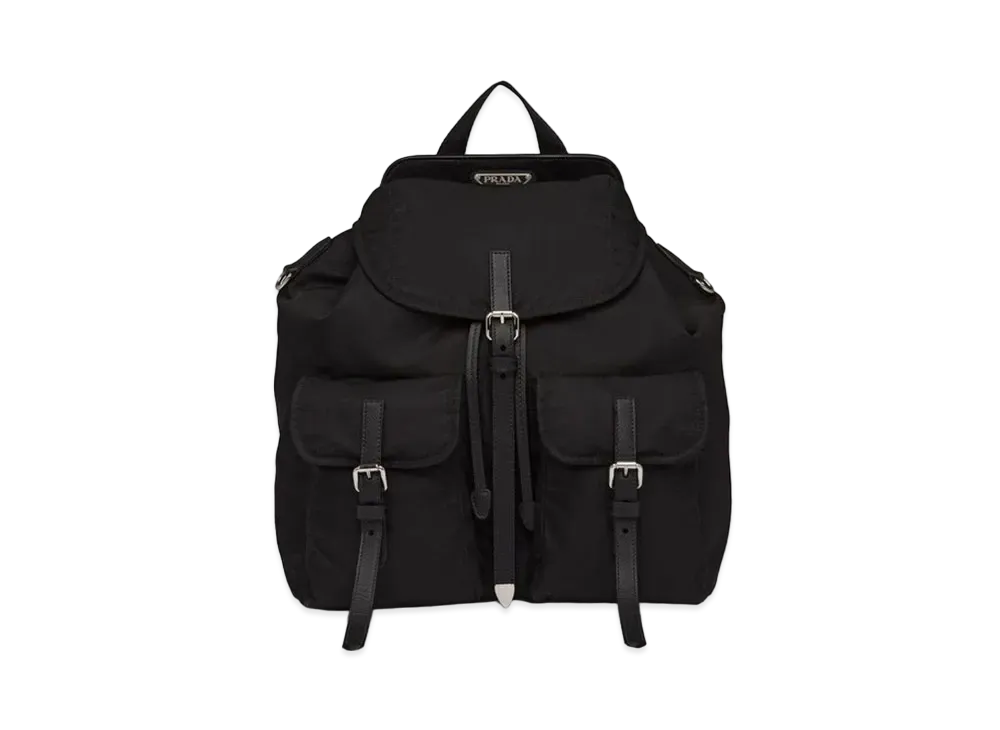PRADA Nylon & Saffiano Leather Backpack "Black"