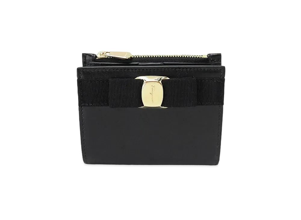 Salvatore Ferragamo Vara Bow Compact Wallet "Black"