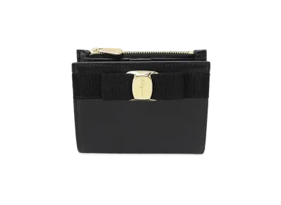Salvatore Ferragamo Vara Bow Compact Wallet "Black"