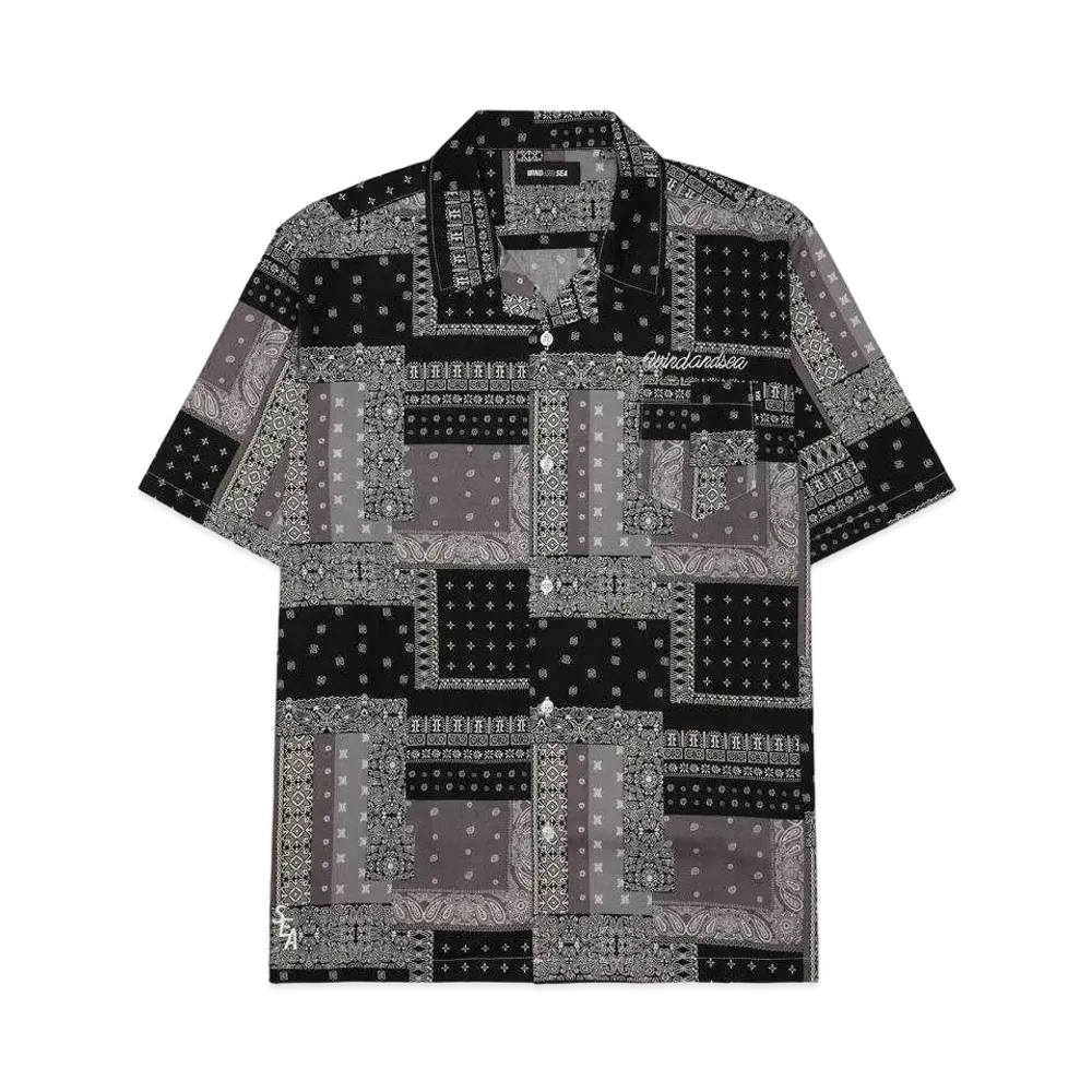 WIND AND SEA WDS_(PAISLEY-PATTERN) S/S SHIRT "Black"