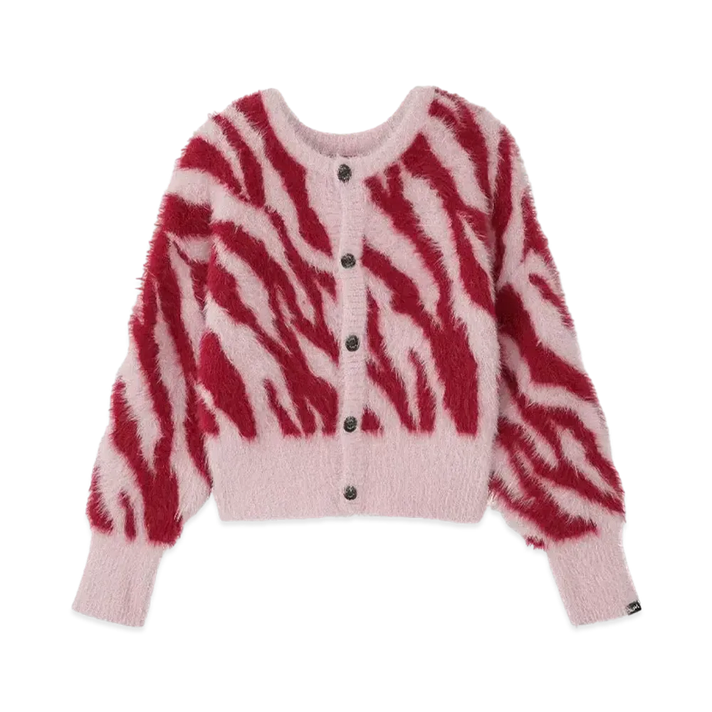 X-Girl Zebra 2Way Knit Cardigan "Pink"