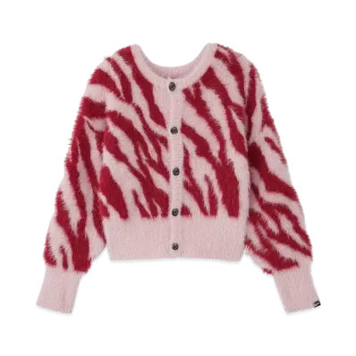 X-Girl Zebra 2Way Knit Cardigan "Pink"