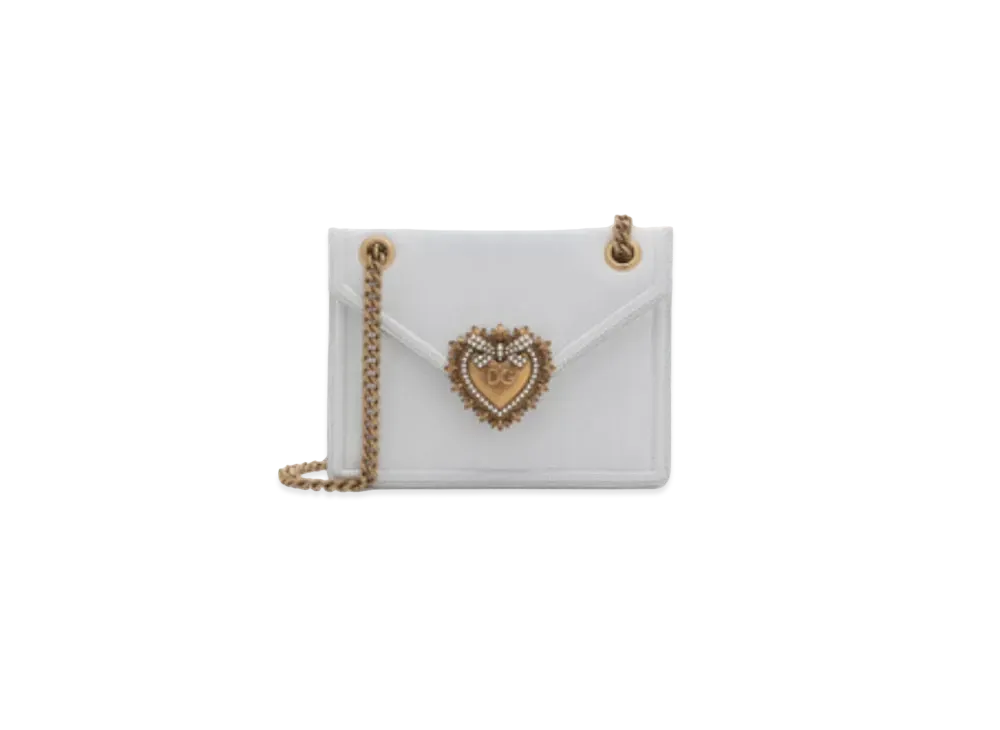 Dolce&Gabbana Devotion Bag Medium Size Smooth Calfskin "Optical White"