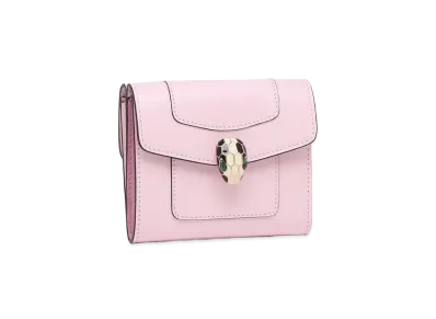 BVLGARI Serpenti Forever Trifold Wallet "Pink"