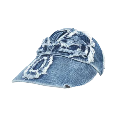 SURGERY clover patched denim cap "BLUE"