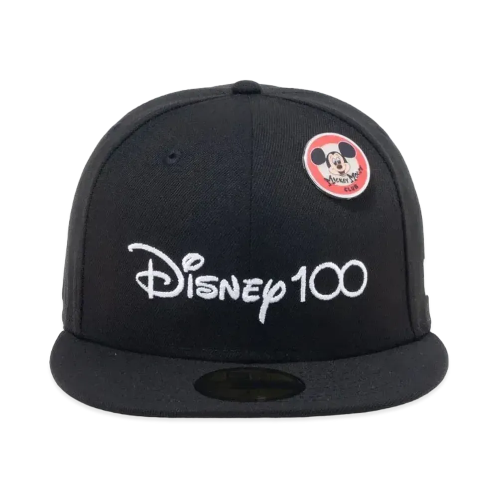 NEW ERA 59FIFTY Disney 100th Official Logo Mickey Pins "Black"