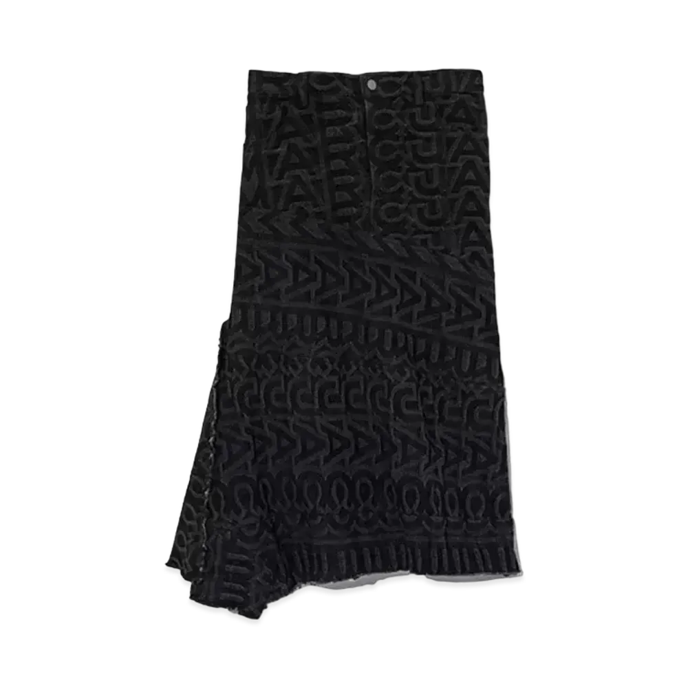 Marc Jacobs The Monogram Denim Skirt "Black"
