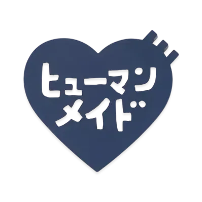 HUMAN MADE Keiko Sootome Heart Rubber Coaster "Navy"