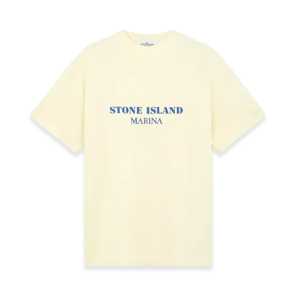 Stone Island 207X4 24/2 Cotton Jersey Old Effect Stone Island Marina Oversized Fit Short-Sleeve T-Shirt - 24FW "Butter"