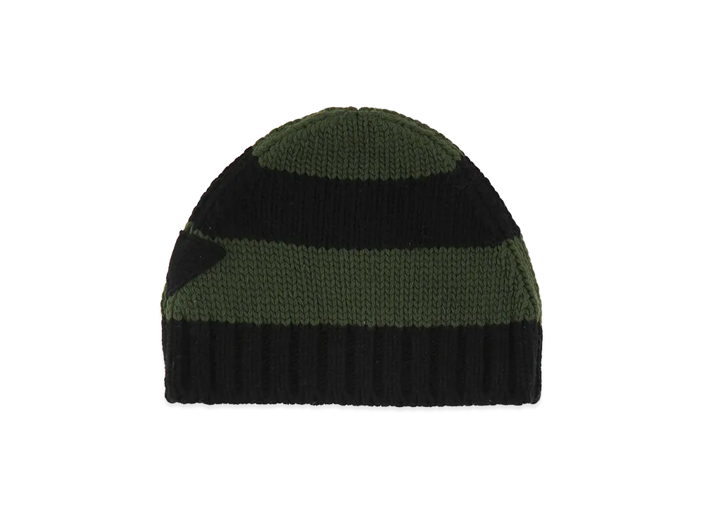 PRADA Women's Embroidered Wool Blend Beanie Hat "Black"
