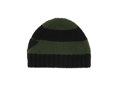 PRADA Women's Embroidered Wool Blend Beanie Hat "Black"