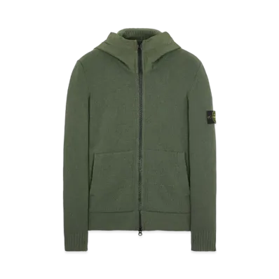 Stone Island 531A3 LAMBSWOOL WITH NASLAN HOOD "Sage Green"