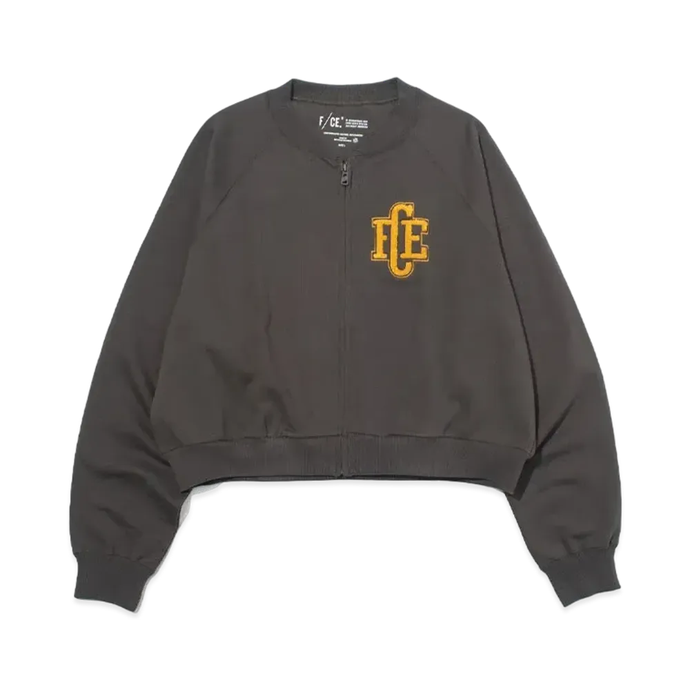 F/CE. Re Sweat Embroidery Cropped Cardigan "Charcoal"