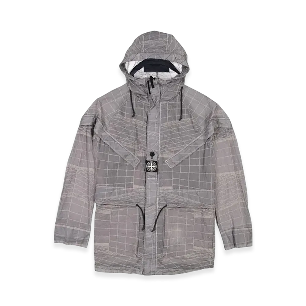 Stone Island 42999 Reflective Grid Lamy TC Jacket - 21SS "Pewter Grey"