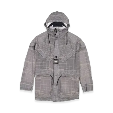 Stone Island 42999 Reflective Grid Lamy TC Jacket - 21SS "Pewter Grey"