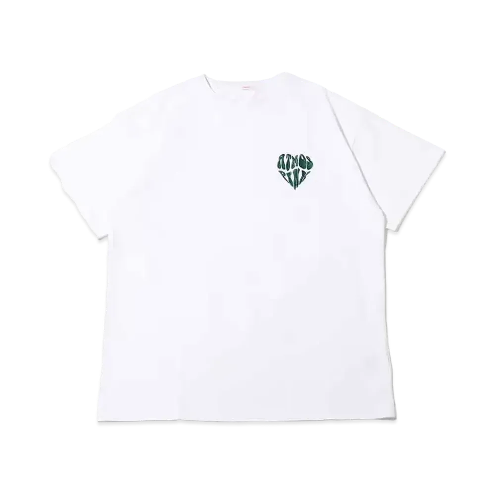 atmos pink Heart Logo Embroidery Big T "White"