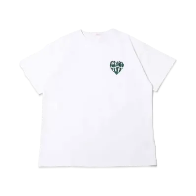atmos pink Heart Logo Embroidery Big T "White"