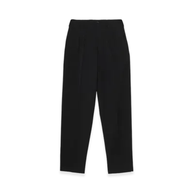 Yohji Yamamoto POUR HOMME Suit Gabardine 2Tuck Pants "Black"