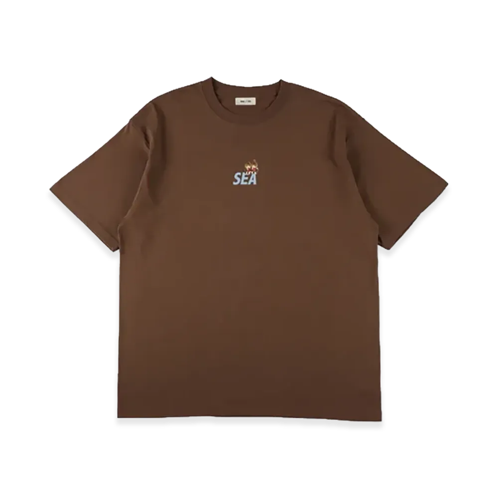 WIND AND SEA x Monchhichi Pair Tee "Brown"