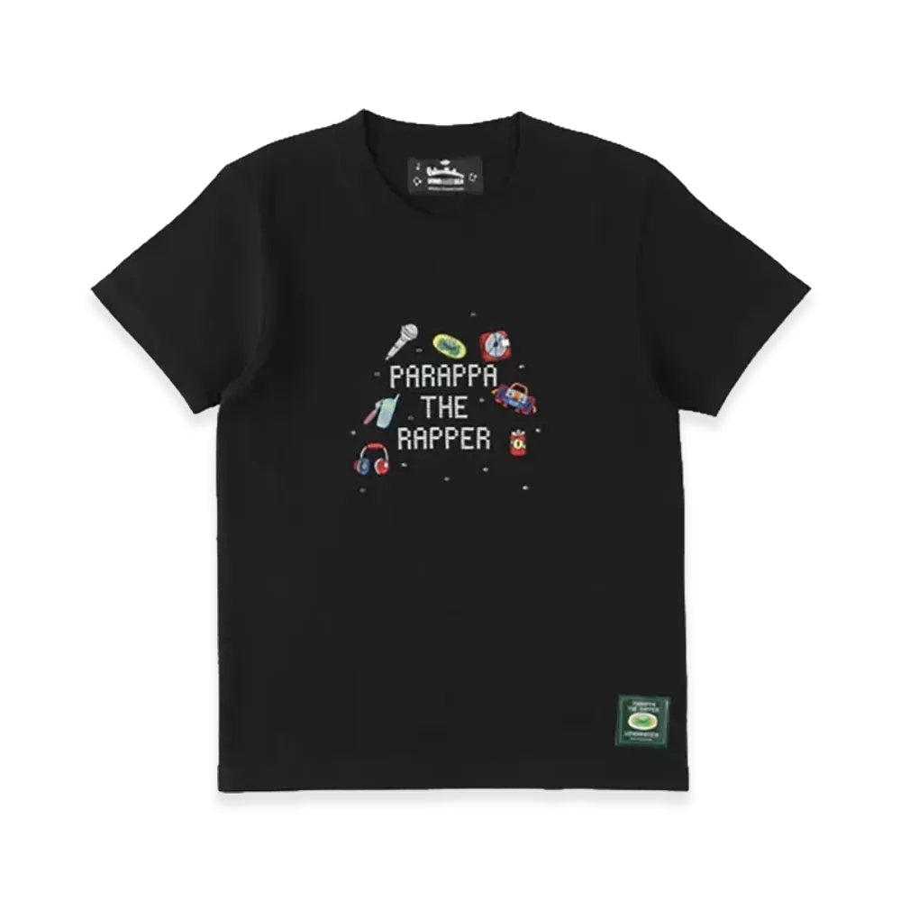 WIND AND SEA x Parappa The Rapper Kids Parappa Rhinestone Tee "Black"